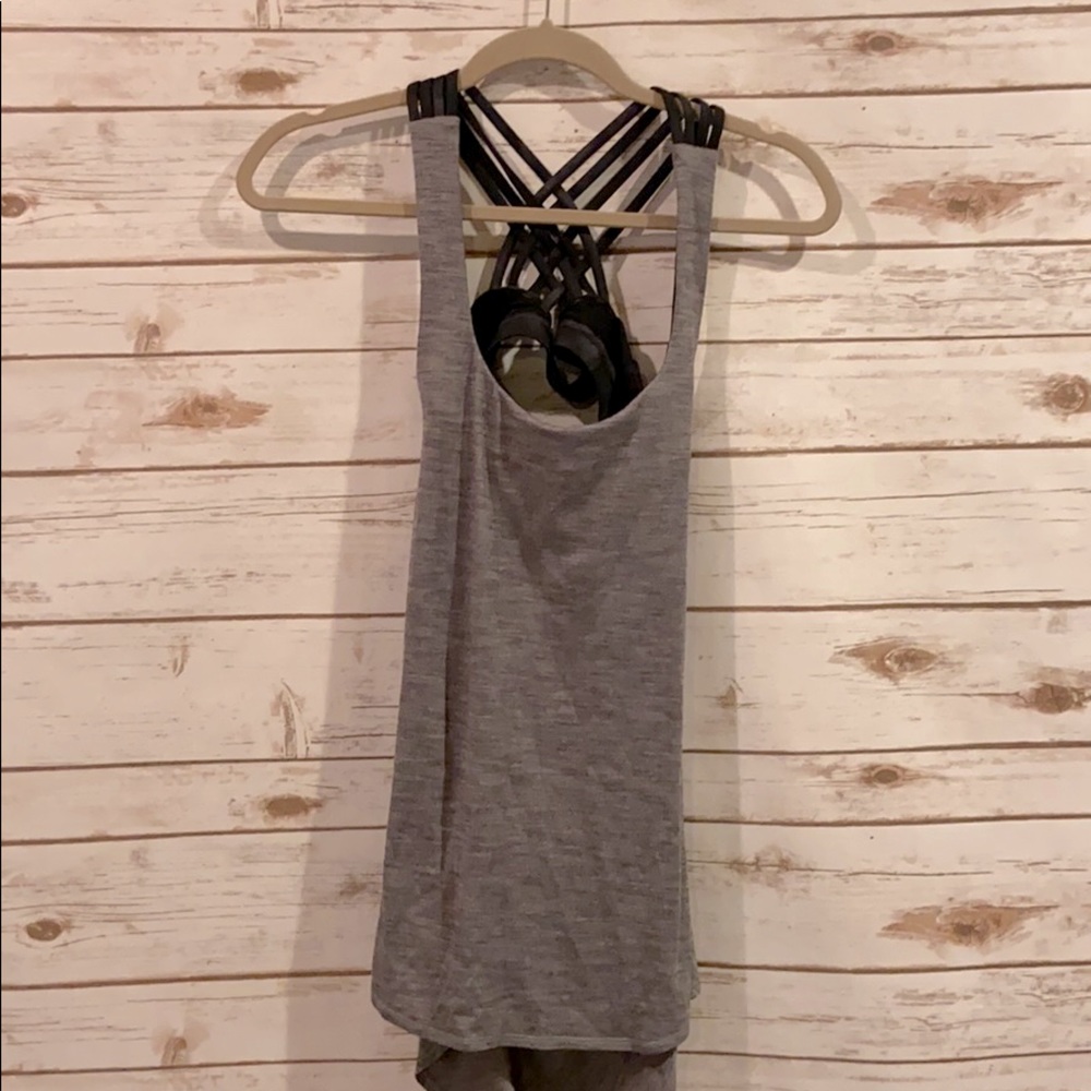 Greg open back lulu lemon shirt